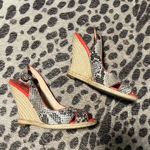 Audrey Brooke Snakeskin Wedge 🐍